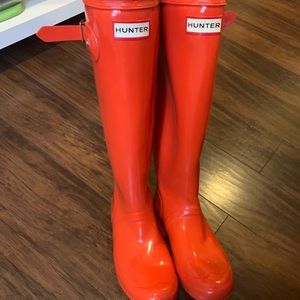 Orange Hunter boots